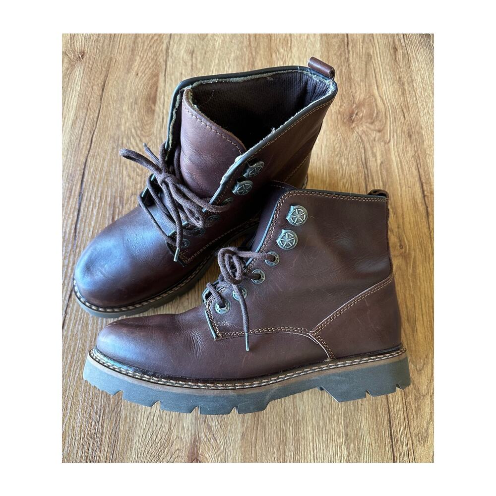 American Eagle Outfitters Vtg Brown Leather Boots Size 9